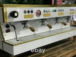 La Marzocco Linea Pb 4 Group White & Gold Handles Espresso Coffee Machine Cafe