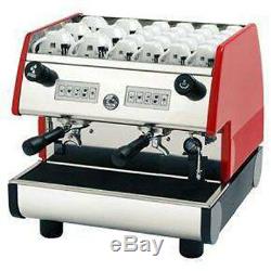 La Pavoni Commercial Espresso Machine Maker PUB 2V-R Red, 2 Group, Volumetric