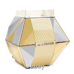 La Pavoni Diamantina 1 Group Espresso Coffee Machine Brand New Stainless & Gold