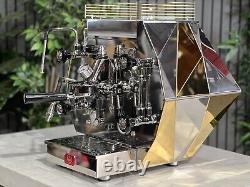 La Pavoni Diamantina 1 Group Espresso Coffee Machine Brand New Stainless & Gold