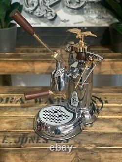 La Pavoni Expo 1 Group Leva Gold Brand New Espresso Coffee Machine Domestic Cafe