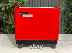 La Pavoni P/tre Compact 2 Group Espresso Coffee Machine Red Commercial Cafe Cart