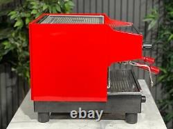 La Pavoni P/tre Compact 2 Group Espresso Coffee Machine Red Commercial Cafe Cart