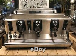 La San Marco 100e Dark Grey 3 Group Espresso Coffee Machine Restaurant Cafe Bean