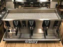 La San Marco 100e Dark Grey 3 Group Espresso Coffee Machine Restaurant Cafe Bean