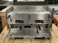 La San Marco 75 Mp Manual Paddle 2 Group Espresso Coffee Machine Restaurant Cafe