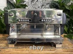 La San Marco 80e Liscea 2 Group Matte Black Espresso Coffee Machine Commercial