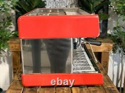 Nuova Simonelli Program Semi Automatic 2 Group Red Espresso Coffee Machine Cafe