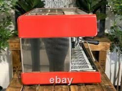 Nuova Simonelli Program Semi Automatic 2 Group Red Espresso Coffee Machine Cafe