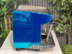 Rancilio Classe 8 1 Group Espresso Coffee Machine Custom Blue Chrome Barista Bar