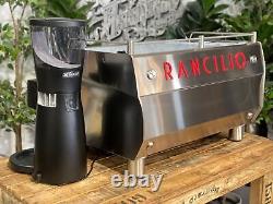 Rancilio Rs1 2 Group New Stainless Coffee Machine & Rancilio Kyro 65 Od Espresso