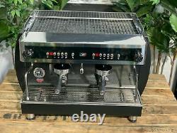 Sab Elegance 2 Group Black Espresso Coffee Machine Commercial Cafe Cart Barista