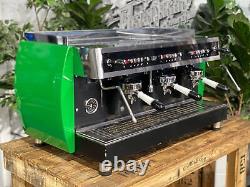 Sab Elegance 3 Group Green & Black Espresso Coffee Machine Commercial Cafe Latte