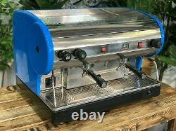 San Marino Lisa 2 Group Blue Semi Automatic Espresso Coffee Machine Commercial