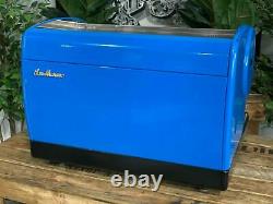 San Marino Lisa 2 Group Blue Semi Automatic Espresso Coffee Machine Commercial