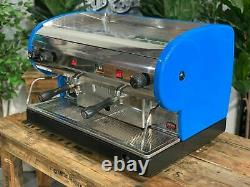 San Marino Lisa 2 Group Blue Semi Automatic Espresso Coffee Machine Commercial