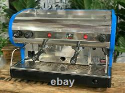 San Marino Lisa 2 Group Blue Semi Automatic Espresso Coffee Machine Commercial