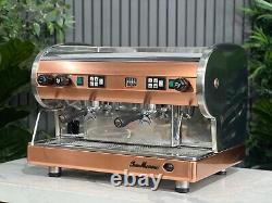 San Marino Lisa 2 Group Brass Stainless Espresso Coffee Machine Commercial Cafe