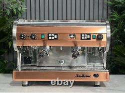 San Marino Lisa 2 Group Brass Stainless Espresso Coffee Machine Commercial Cafe