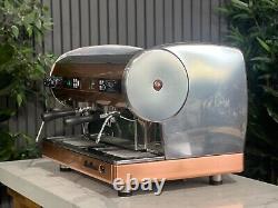 San Marino Lisa 2 Group Brass Stainless Espresso Coffee Machine Commercial Cafe