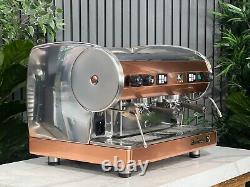 San Marino Lisa 2 Group Brass Stainless Espresso Coffee Machine Commercial Cafe