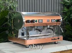 San Marino Lisa 2 Group Brass Stainless Espresso Coffee Machine Commercial Cafe