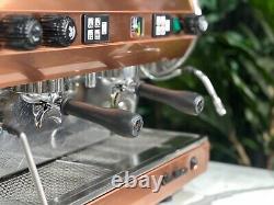 San Marino Lisa 2 Group Brass Stainless Espresso Coffee Machine Commercial Cafe