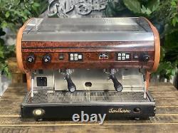 San Marino Lisa 2 Group Brier Wood Espresso Coffee Machine Commercial Cafe