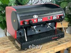 San Marino Lisa 2 Group Red & Black Espresso Coffee Machine Custom Commercial Ca