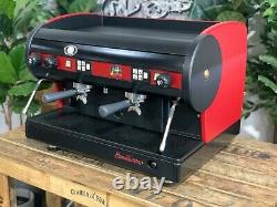 San Marino Lisa 2 Group Red & Black Espresso Coffee Machine Custom Commercial Ca