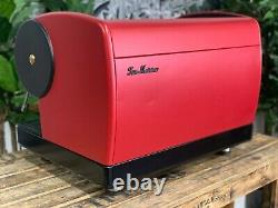 San Marino Lisa 2 Group Red & Black Espresso Coffee Machine Custom Commercial Ca