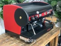 San Marino Lisa 2 Group Red & Black Espresso Coffee Machine Custom Commercial Ca