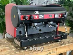 San Marino Lisa 2 Group Red & Black Espresso Coffee Machine Custom Commercial Ca