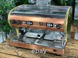San Marino Lisa 2 Group Stainless Gold And Bronze Espresso Coffee Machine