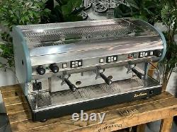 San Marino Lisa 3 Group Blue Green Espresso Coffee Machine Commercial Custom Bar