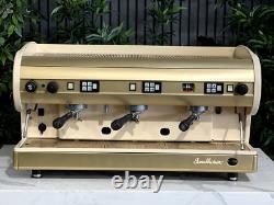 San Marino Lisa 3 Group Cream & Gold Espresso Coffee Machine Commercial Custom