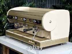 San Marino Lisa 3 Group Cream & Gold Espresso Coffee Machine Commercial Custom