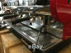 San Marino Lisa 3 Group Red Espresso Coffee Machine Commercial Showroom Cafe