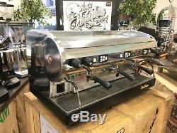 San Marino Lisa 3 Group Stainless With Black Base Espresso Coffee Machine Cafe