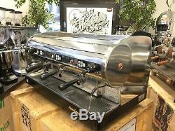 San Marino Lisa 3 Group Stainless With Black Base Espresso Coffee Machine Cafe