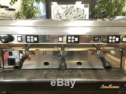 San Marino Lisa 3 Group Stainless With Black Base Espresso Coffee Machine Cafe