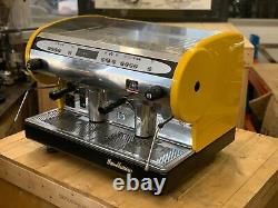 San Marino Lisa R 2 Group High Cup Yellow Custom Espresso Coffee Machine