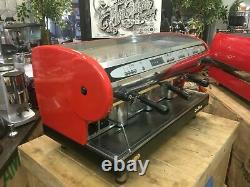 San Marino Lisa R 3 Group Red Espresso Coffee Machine Commercial Cafe Barista