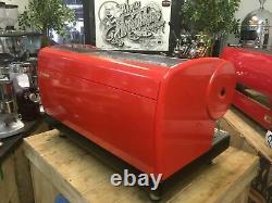 San Marino Lisa R 3 Group Red Espresso Coffee Machine Commercial Cafe Barista