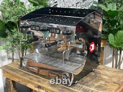 San Remo Amalfi Deluxe 2 Group Black & Stainless Steel Espresso Coffee Machine