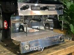 San Remo Amalfi Deluxe 2 Group Black & Stainless Steel Espresso Coffee Machine