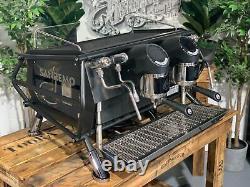 San Remo Cafe Racer 2 Group Espresso Coffee Machine Black Commercial Barista Bar