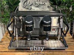 San Remo Cafe Racer 2 Group Espresso Coffee Machine Black Commercial Barista Bar