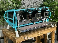 San Remo Cafe Racer 3 Group Blue & Black Espresso Coffee Machine Commercial