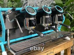 San Remo Cafe Racer 3 Group Blue & Black Espresso Coffee Machine Commercial